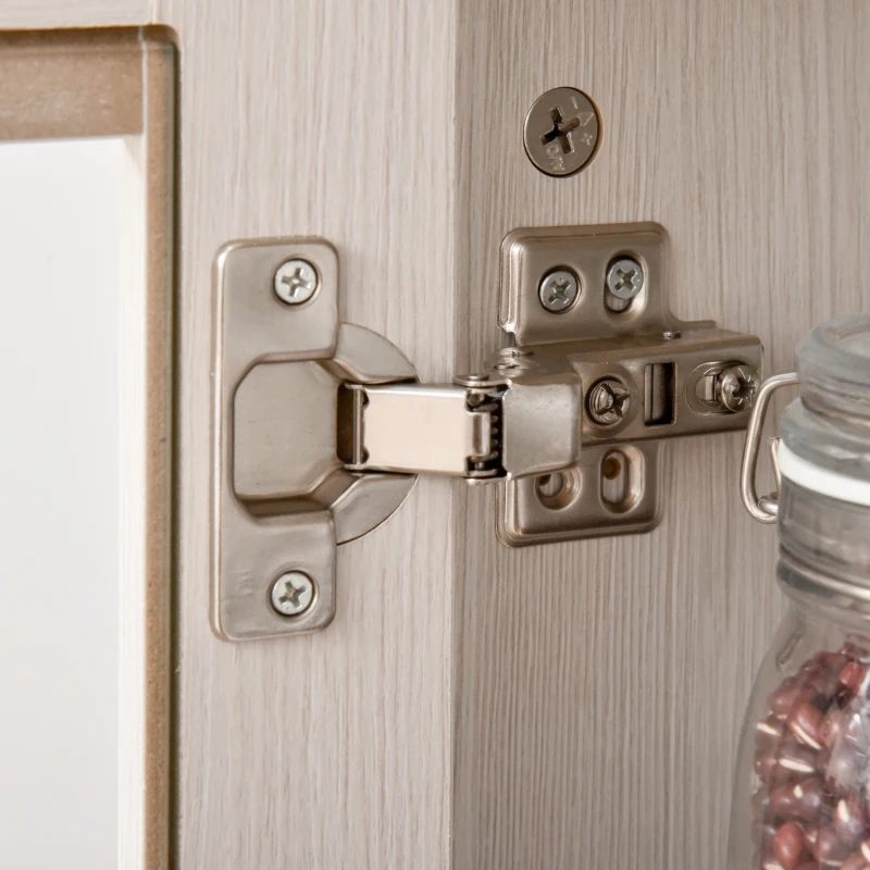 HOMCOM Farmhouse Sideboard Buffet Cabinet, Coffee Bar Cabinet with Storage Shelves, Kitchen Cabinet with 2 Framed Glass Doors and Anti-Topple, Distressed Gray