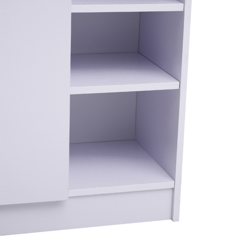 HOMCOM Wood Shoe Cabinet 2 Door 12 Pairs Entryway