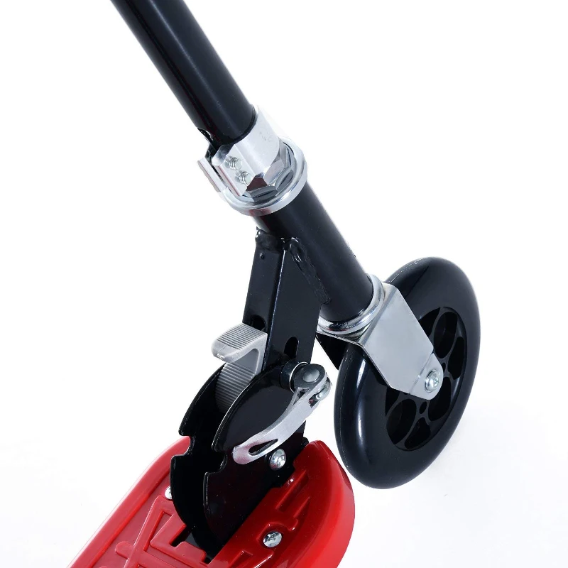 Qaba Electric Adjustable Folding Seated E-Scooter Battery Powered Motorized Bike Red