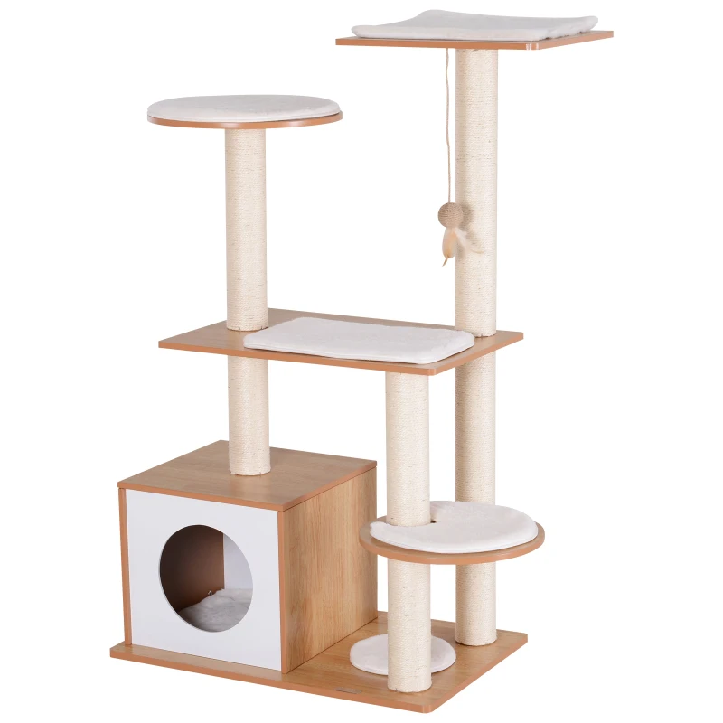 PawHut Multi-Level Cat Tree 32.75" Tall Large Perch & Condo