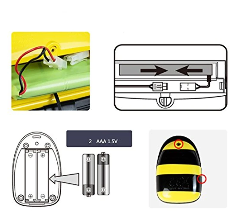 HOMCOM Kids Rolling Luggage Suitcase Travel Pilot BumbleBee with Remote Control (Yellow)