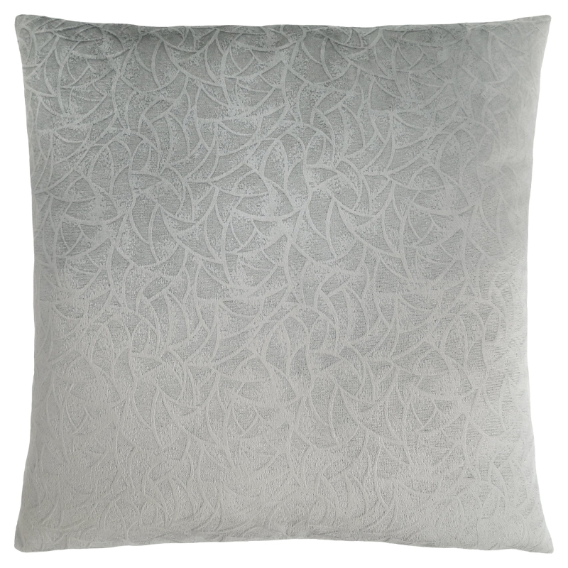 Monarch 18" x 18" Floral Velvet Decorative Throw Pillow (1 pc) - Light Grey