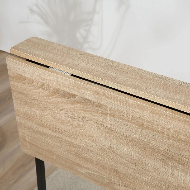 HOMCOM Writing Desk, 31.5" Folding Table for Small Space, Computer Desk with Metal Frame, Space-Saving Workstation for Home Office, Black