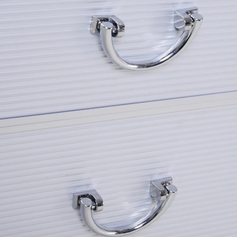 HOMCOM Professional Rolling Full Makeup Travel Train Case, Large Storage Cosmetic Trolley with Folding Trays, Drawer and Locks, Silver