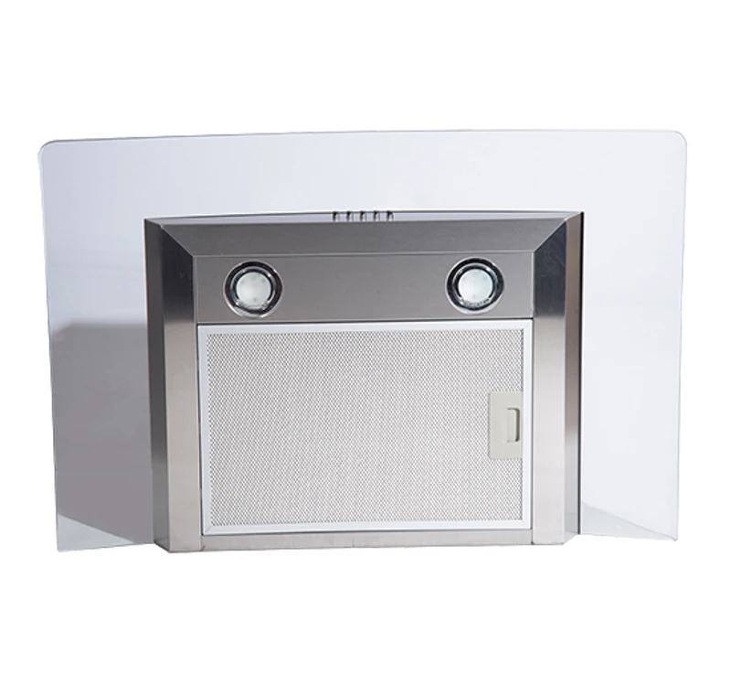 30" Kitchen Wall Mounted Range Hood/Vent -  Stainless Steel and Glass