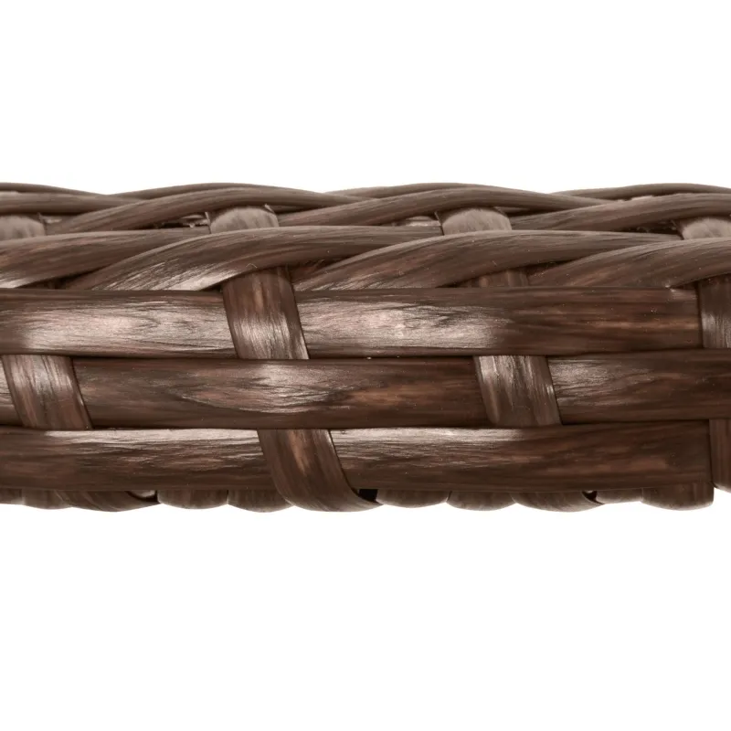 Outsunny 3PC Rattan Wicker Bistro Set w/ Folding Design, Hand Woven Rattan Table and Chairs for Outdoor, Brown