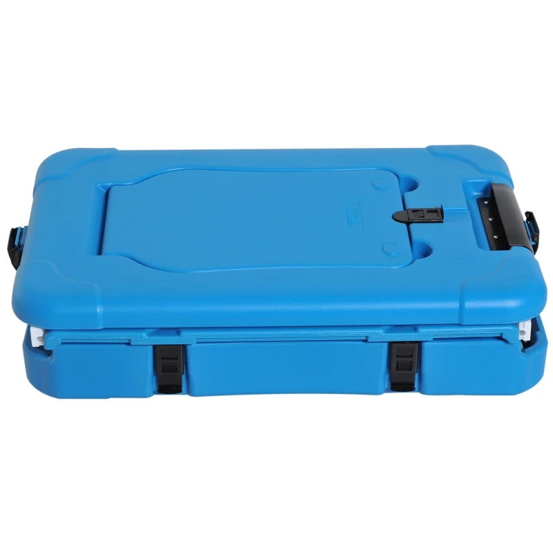 PawHut Foldable Cat Cage Flight Puppy Case Small Animal Travel Carrier Ventilation Hole w/ Top Load Pet Kennel Blue