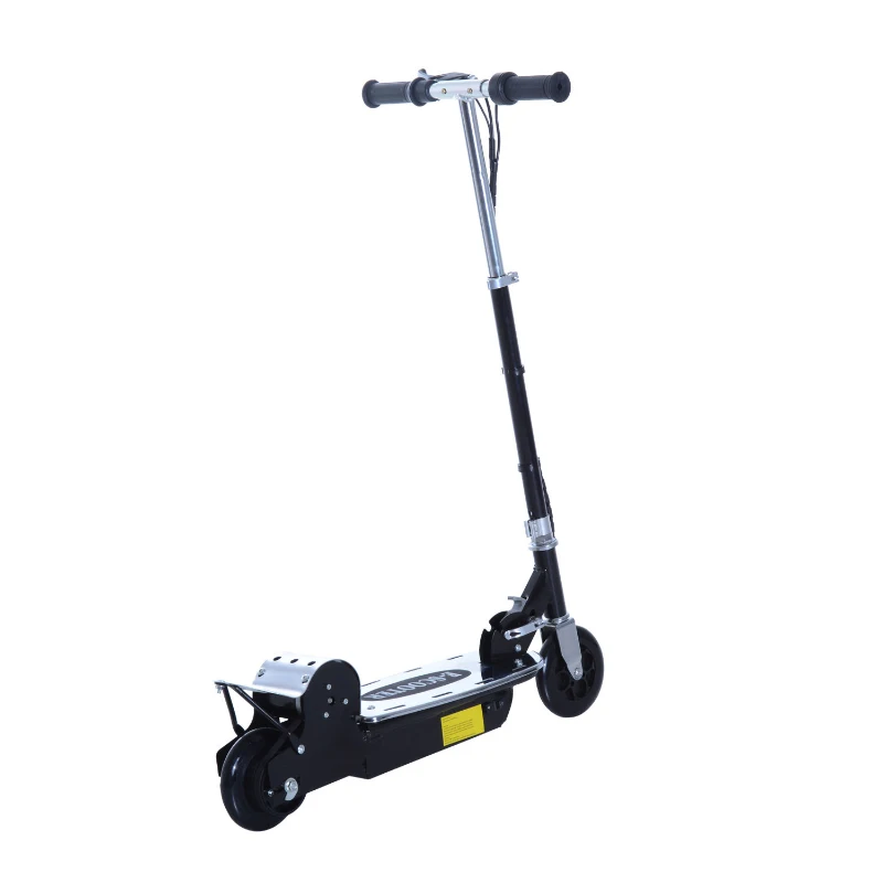 Qaba Adjustable Folding Electric E Scooter Battery Powered Motorized Bike Black