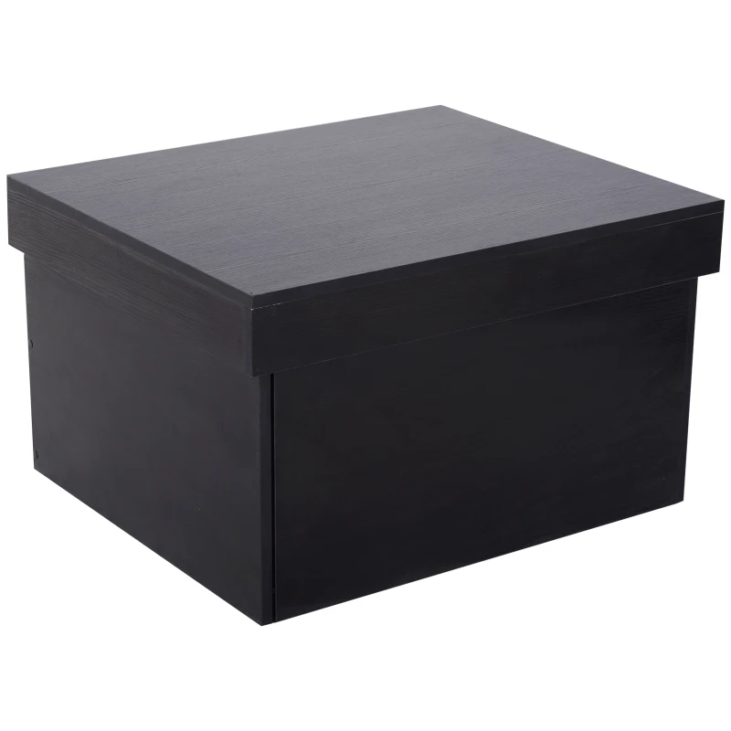 HOMCOM Ample Capacity Shoe Cabinet Box Bench w/ Drawers Particleboard Black