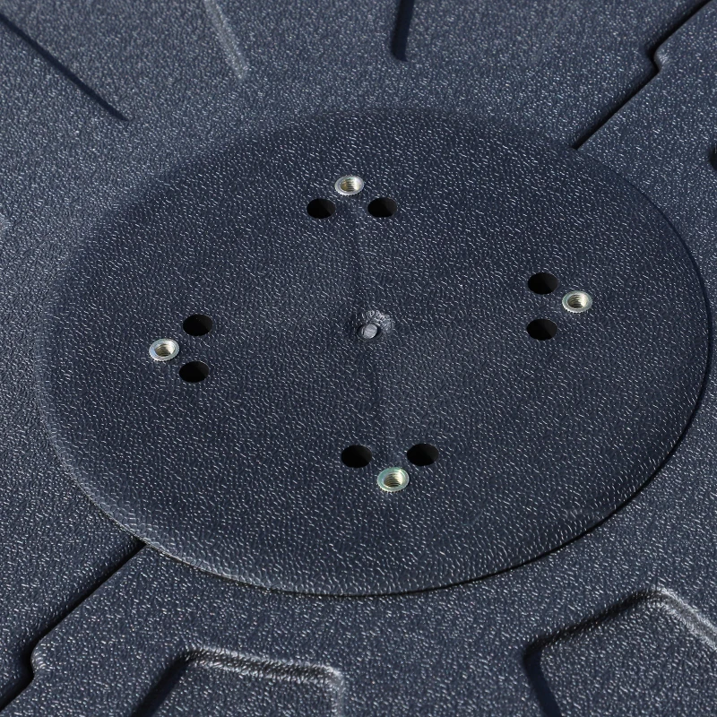 Outsunny Portable Umbrella Base Parasol Stand for Cantilever Umbrella Fill w/ Sand or Water Black