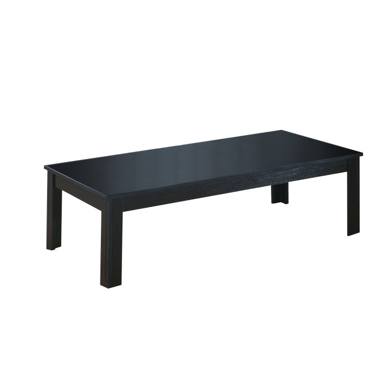 Monarch 3 Piece Contemporary Rectangular Coffee Table / Two Matching End Tables Set - Black
