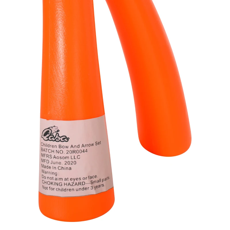 Qaba Children Bow And Arrow Set for Kids Ages of 3-6 Years Orange