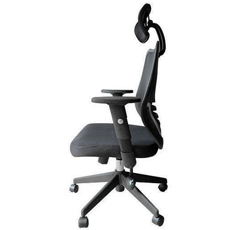 HomCom Ergonomic Mesh Office Chair with Headrest - Black