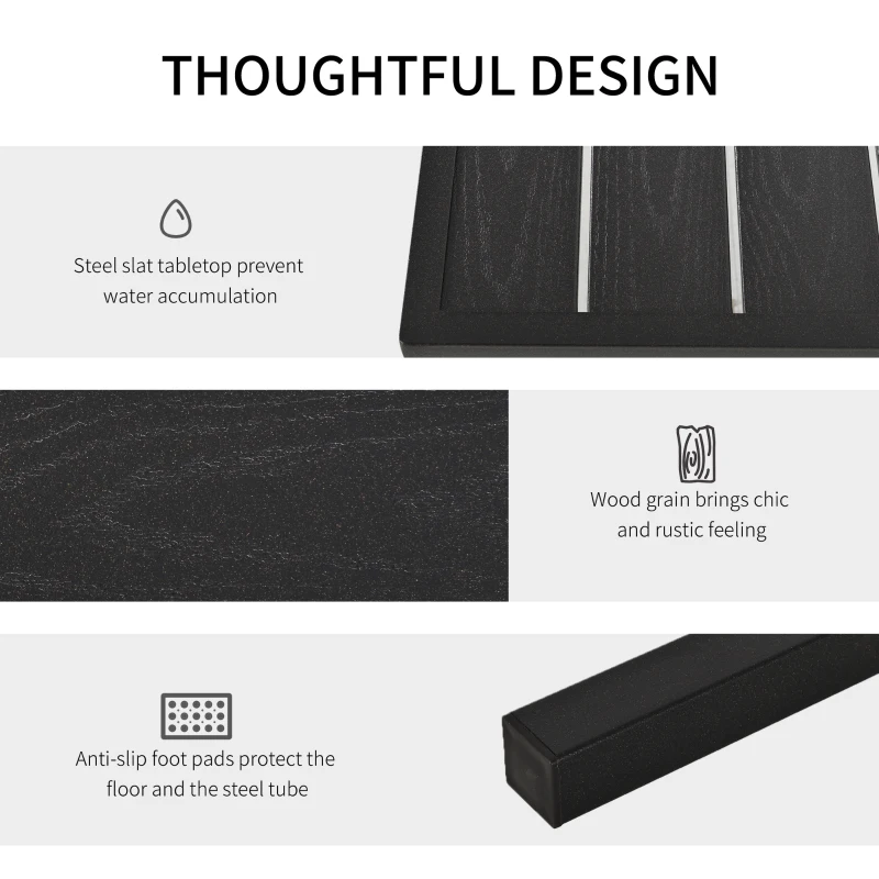 Outsunny 4-Piece Patio Furniture Set Garden Conversation Set with Soft Washable Cushions & Strong Steel Frame, Grey