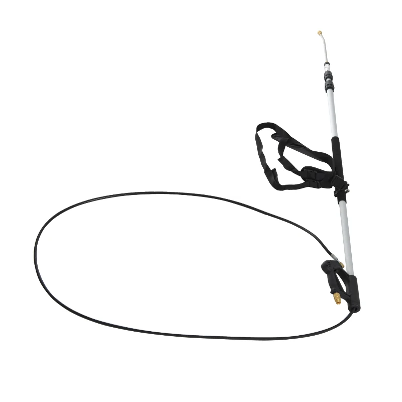 Outsunny 18ft 3-Section Telescopic Lance Extension Pressure Wand  Aluminum Silver