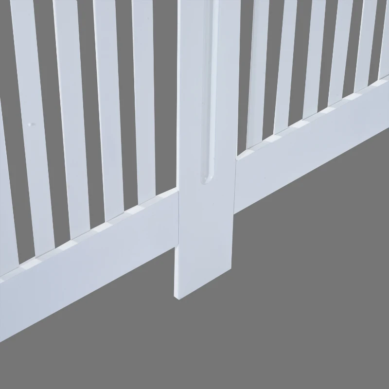 HOMCOM 60" Radiator Cover Painted Slatted MDF Cabinet Lined Grill White