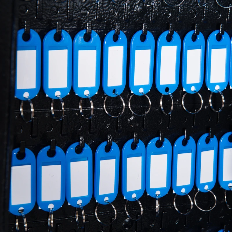 HOMCOM Electronic Steel Key Cabinet for 40 Key Storage Safe Box with Digital Lock Key Tags Included Black