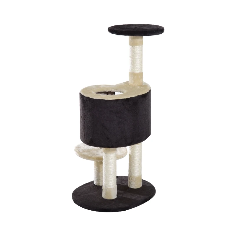 PawHut 39”H Cat Tree Scratching Post Condo Activity Center Kitten Climb Tower
