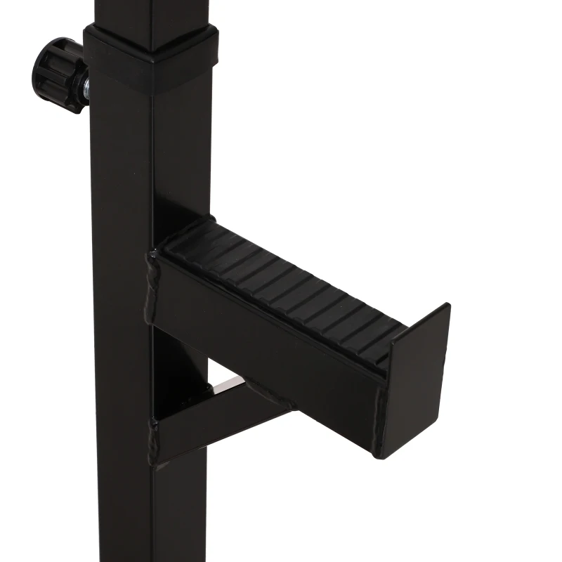 Soozier Barbell Rack Stand, Easily Adjustable Barbell Squat Rack for Home Gym Equipment, Strength Training Fitness Gift for Men & Women