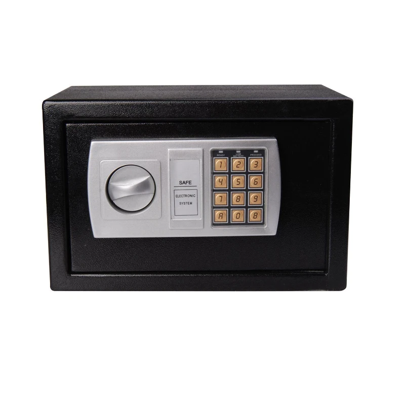 HomCom 12" x 8" x 8" Steel Electronic Digital Security Safe - Black