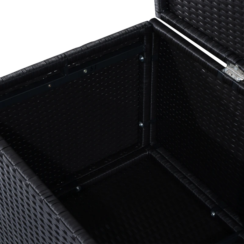 Outsunny Indoor Outdoor Rattan Garden Storage Box Unit Patio Furniture Chest