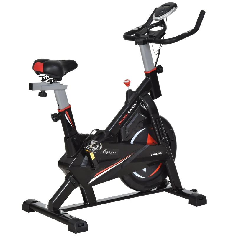 Soozier Stationary Exercise Training Bike Indoor Cycling Bike w/ LCD Monitor
