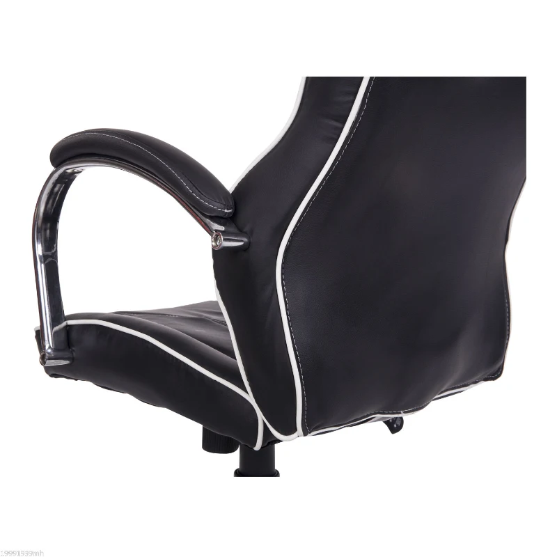 HOMCOM High Back Executive Racing Office Chair PU Leather Swivel Computer Desk Seat Black and White"