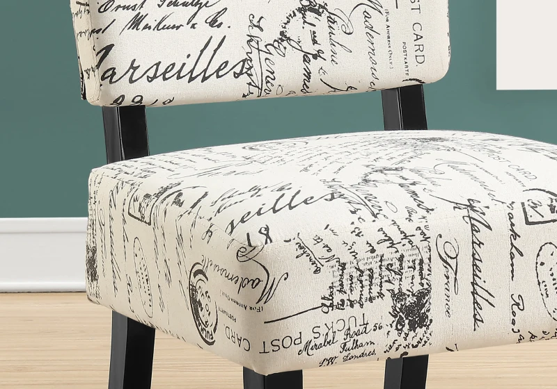 Monarch Contemporary Accent Slipper Chair - Vintage French Fabric