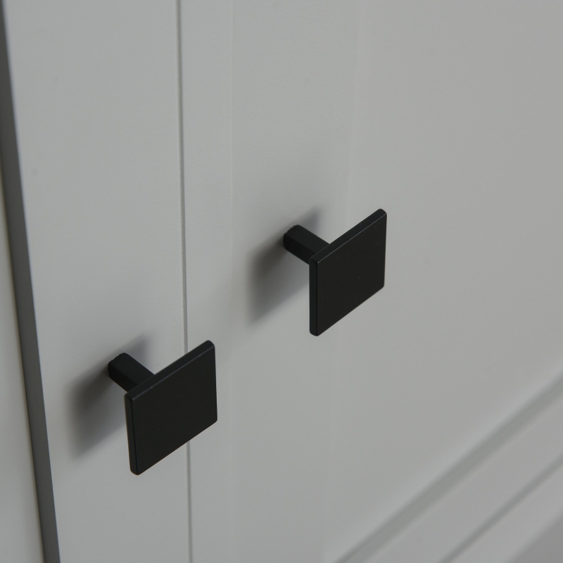 HOMCOM Buffet Storage Cabinet for Kitchen Entryway with 2 Cabinets and 3 Drawers, Adjustable Shelves, Grey