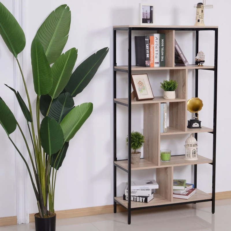 HOMCOM Multi-Use Shelf Bookshelf Home Office Organizer