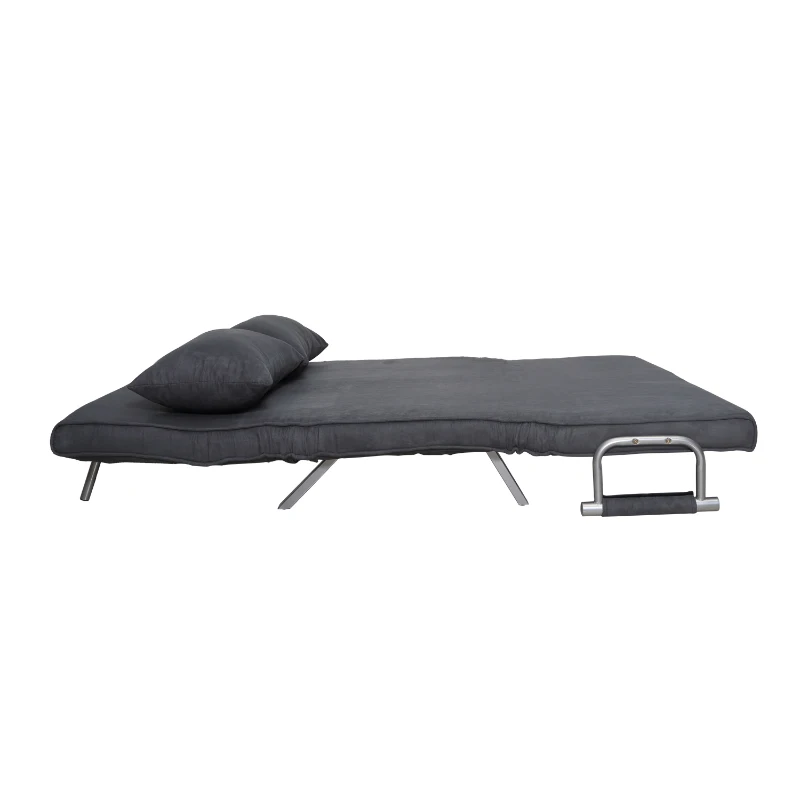 HOMCOM Convertible Double Sleeper Sofa Bed W/ 5 Backrest Position Folding Loveseat