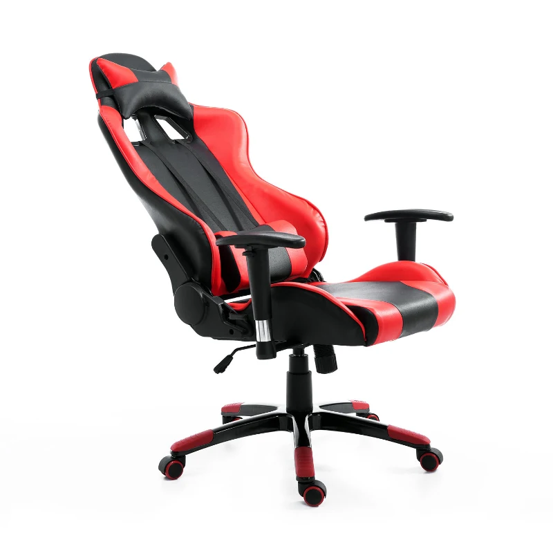 HOMCOM Executive 360° Swivel Gaming Racing Office Chair with Waist Neck Cushions (Red/Black)