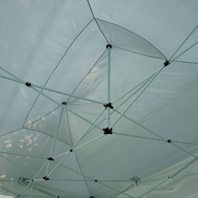 Outsunny 10'x15' Pop Up Party Tent Folding Wedding Gazebo Canopy with Removable Sidewalls White