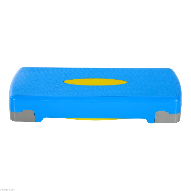 Soozier 27" Adjustable Aerobic Fitness Platform Stepper - Blue/Gray/Yellow