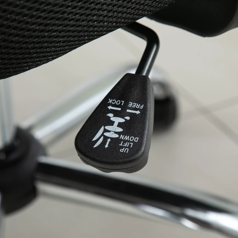 Vinsetto Mesh Office Chair with Rechargeable Electric Vibration Massage Lumbar Rocking, with Pillow, Wheels - Black