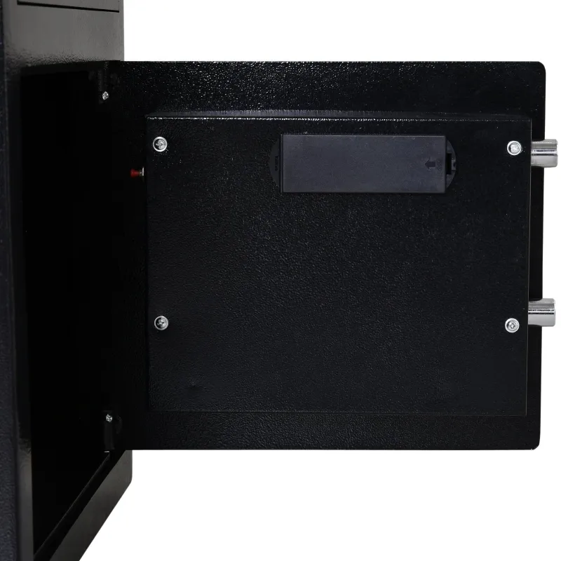 HOMCOM Digital Steel Locking Security Safe Box with Customizable Code Keypad, 2 Backup Emergency Keys, & Practical Design