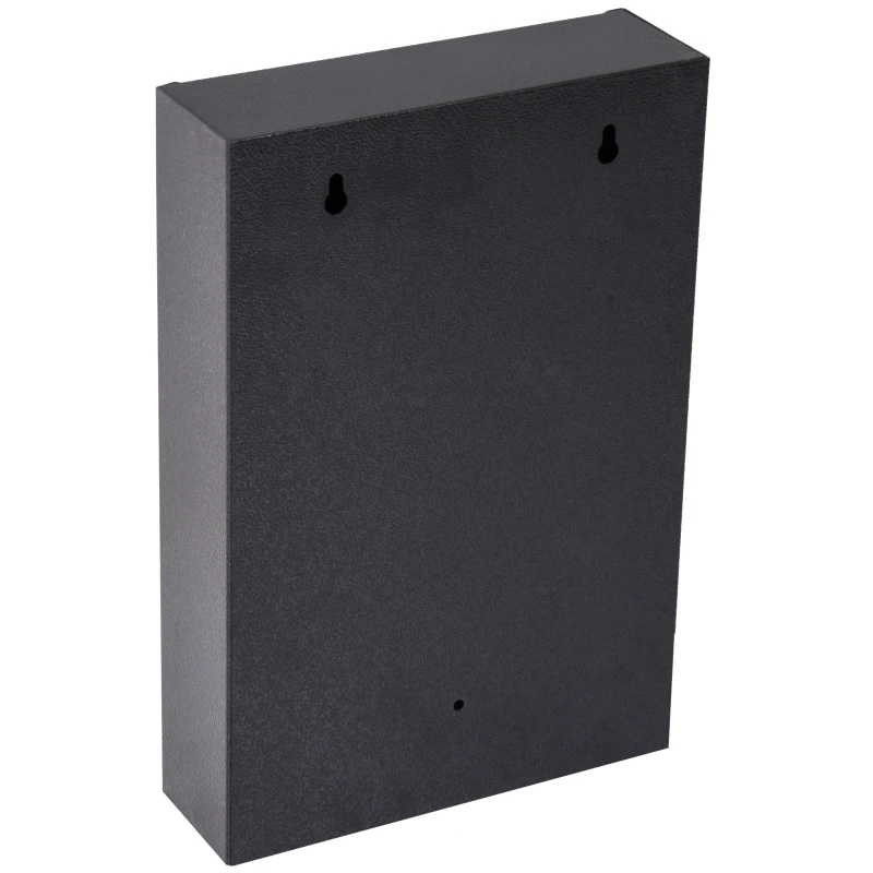 HOMCOM Lockable Steel Key Cabinet Wall Mounted w/ Key Tags Black