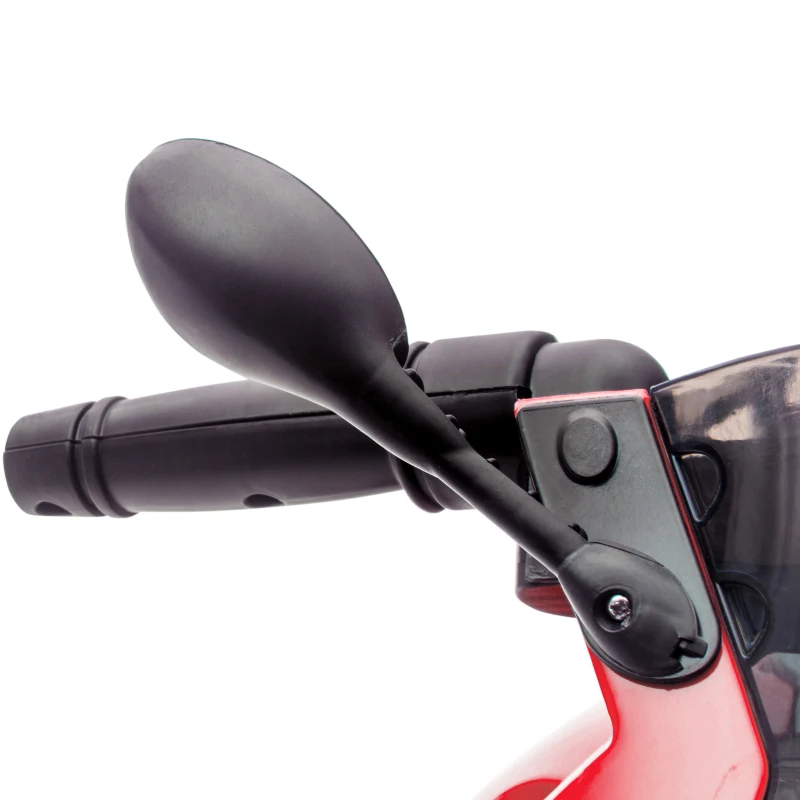 Aosom 6V Kids Motorcycle Dirt Bike Electric Battery-Powered Ride-On Toy Off-road Street Bike for Children with Rechargeable Battery, Pedal, Horn, Headlights, and Training Wheels for Balance Red