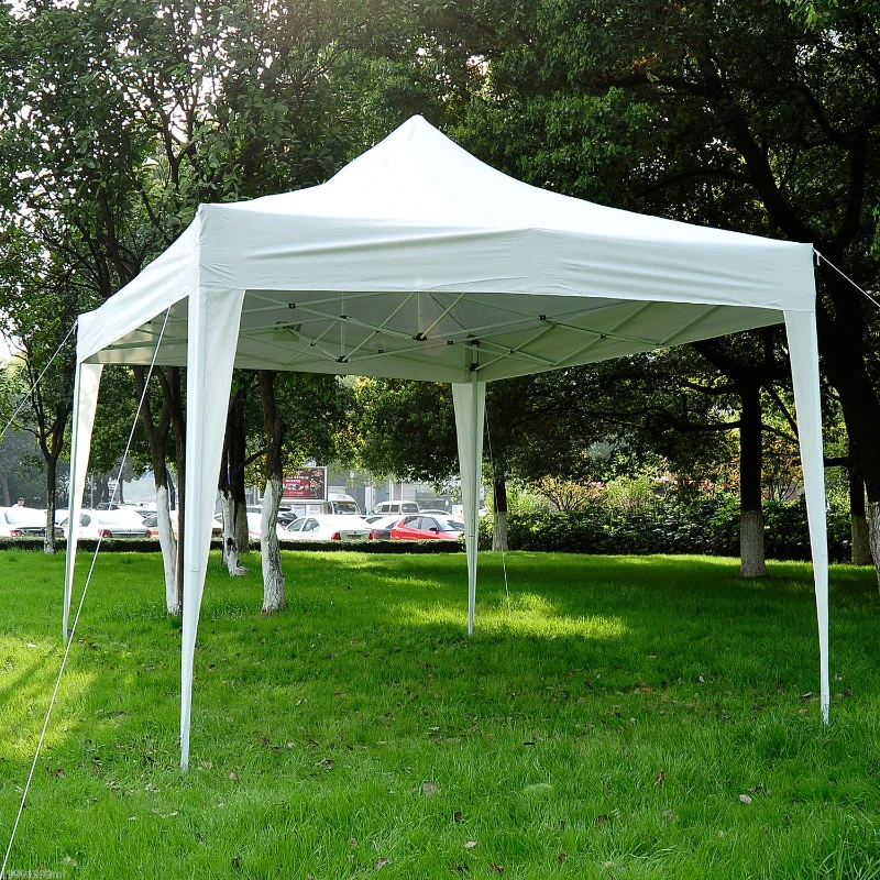 Outsunny 10'x15' Pop Up Party Tent Folding Wedding Gazebo Canopy with Removable Sidewalls White