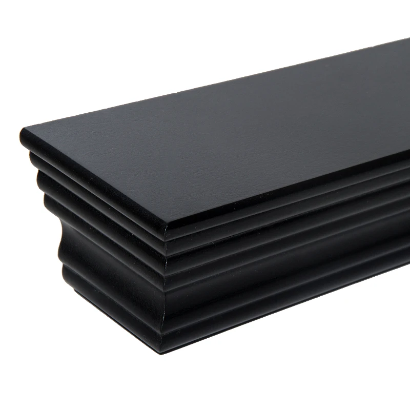 HOMCOM Floating Wall Shelf Ledge Wall Mounted Display Storage Rack Set of 2 Black