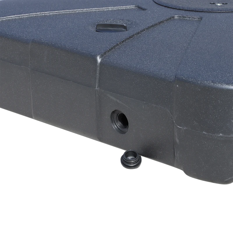 Outsunny Portable Umbrella Base Parasol Stand for Cantilever Umbrella Fill w/ Sand or Water Black