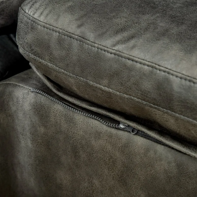 HOMCOM Manual Recliner Chair Overstuffed Single Sofa with Wide Cushioned Seat, Flip-Up Storage Armrests, 2 Cup Holders and Oversized Headrest, Grey