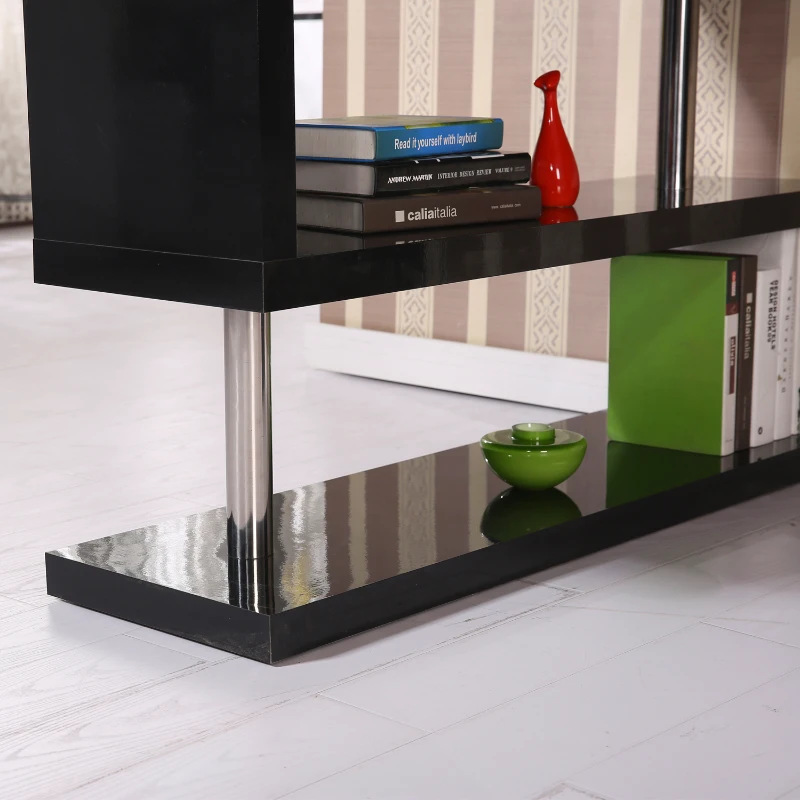 Corner Desk Set Shelves Home Furniture Wood Storage Organizer Study Office Black