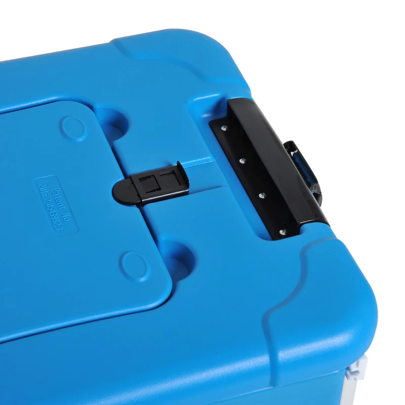 PawHut Foldable Cat Cage Flight Puppy Case Small Animal Travel Carrier Ventilation Hole w/ Top Load Pet Kennel Blue