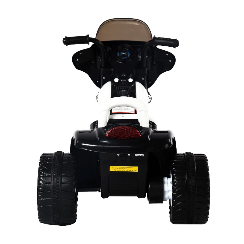 Qaba 6V Kids Ride On Police Motorcycle Electric Battery Powered Trike Car Toy Gift