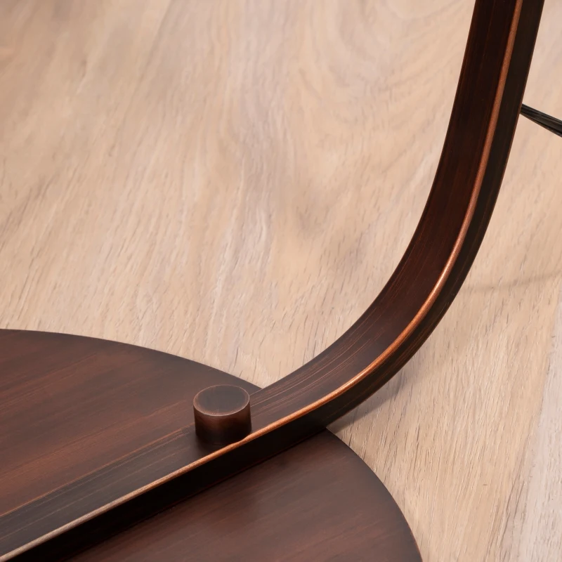 HOMCOM Arched Floor Lamp, Modern Standing Lamp with Foot Switch & Metal Base, Corner Reading Lamps Tall Pole Light for Office Bedroom Living Room, Grey