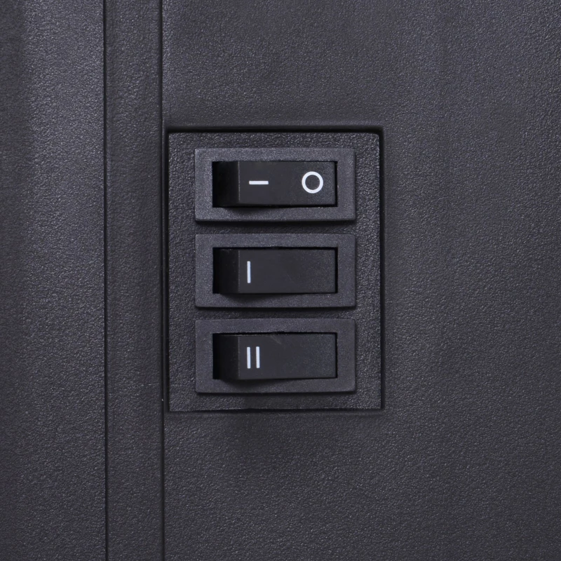 HOMCOM Freestanding Electric Fireplace Stove Space Heater Infrared Quartz LED  9.5" W 1500W Steel  Black