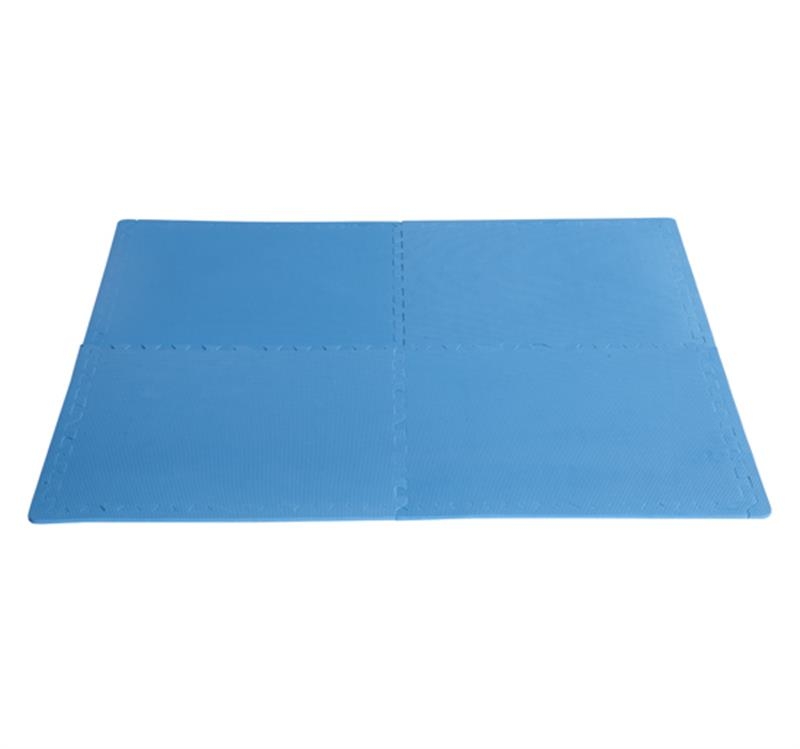 Soozier 216 sq ft Exercise Interlocking Protective Flooring - 24" x 24" x 3/8" Tiles - Blue