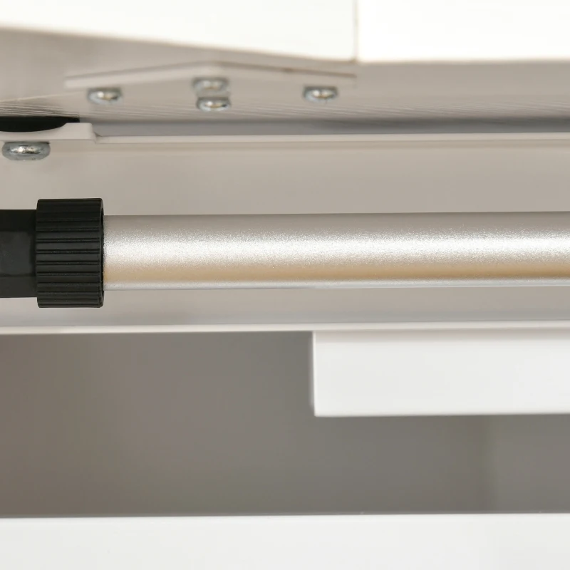 Vinsetto 65.75" Adjustable Height Standing Desk, V-Shaped Computer Desk Workstation for Home, Office, White