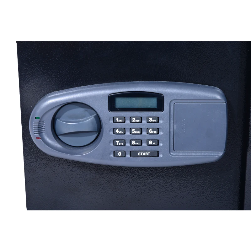 HomCom 20" x 14" x 14" Two Shelf Home Security Safe with Electronic Keypad - Black